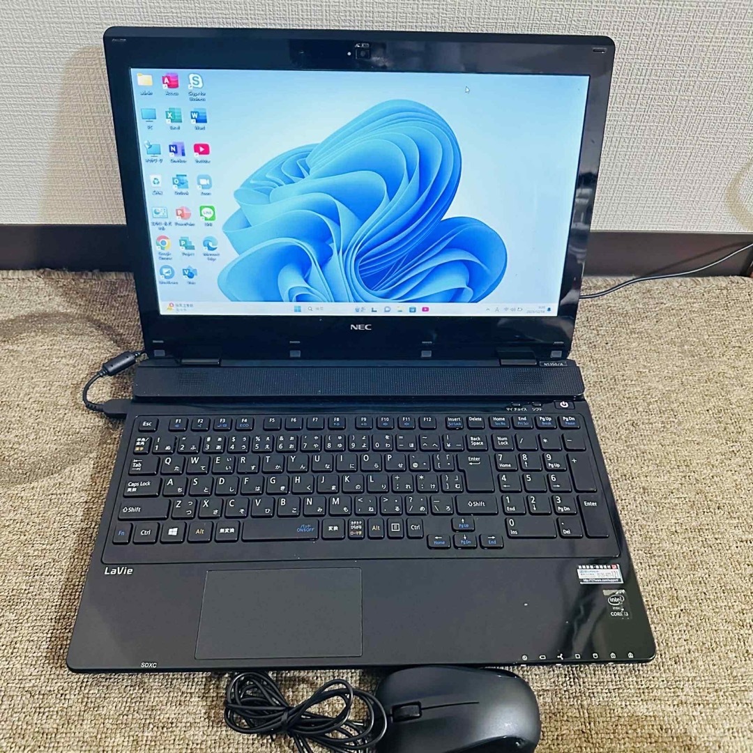 NEC - S201 NECノートパソコンWEBカメラSSD高速Windows11オフィス付の
