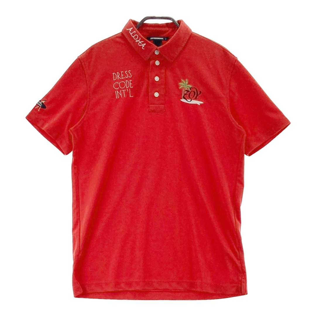 サイズ：1 ZOY ゾーイ 半袖ポロシャツ レッド系 [240101609655] ゴルフ