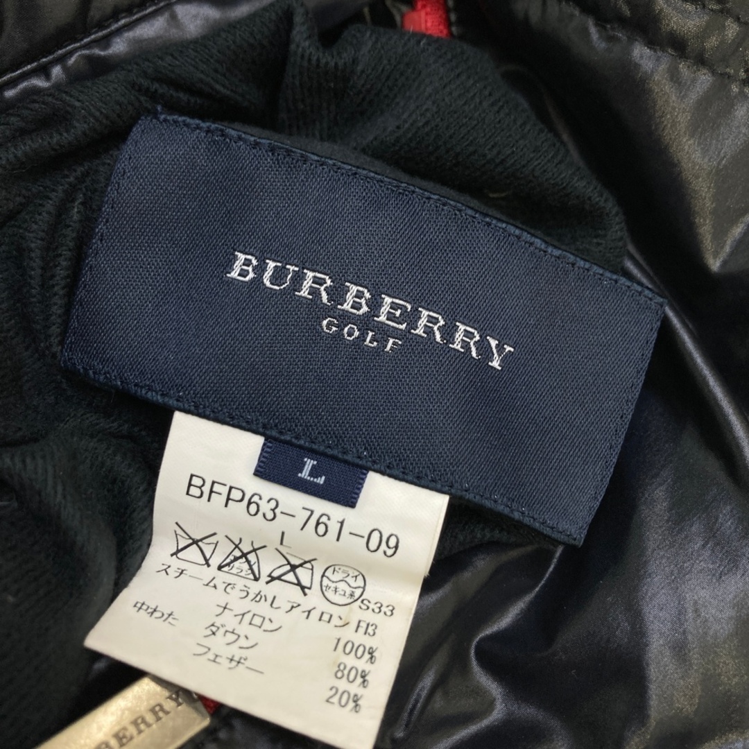 サイズ：L BURBERRY GOLF バーバリーゴルフ リバーシブル ダウンジップ