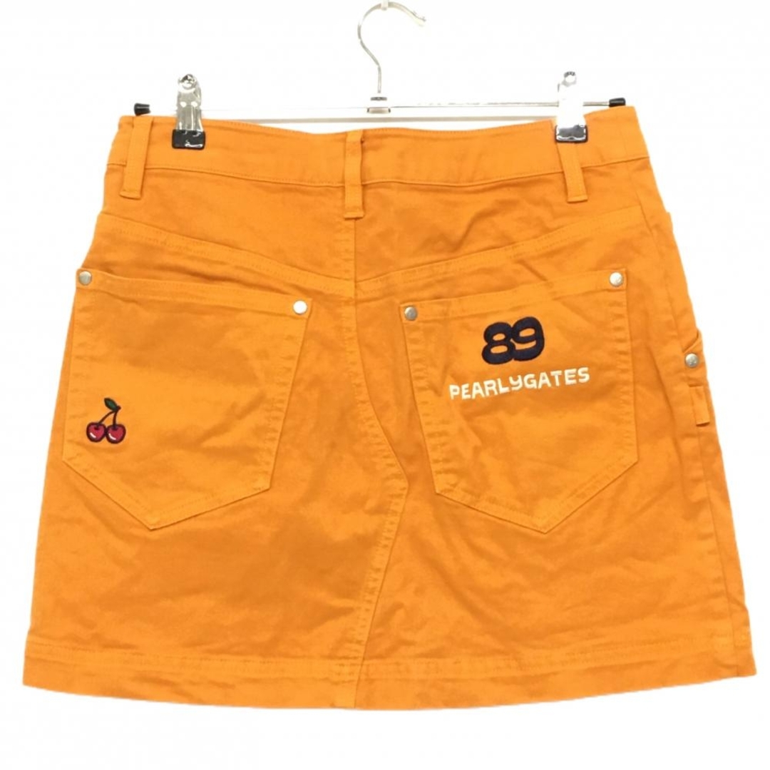 PEARLY GATES - パーリーゲイツ スカート オレンジ さくらんぼ刺しゅう