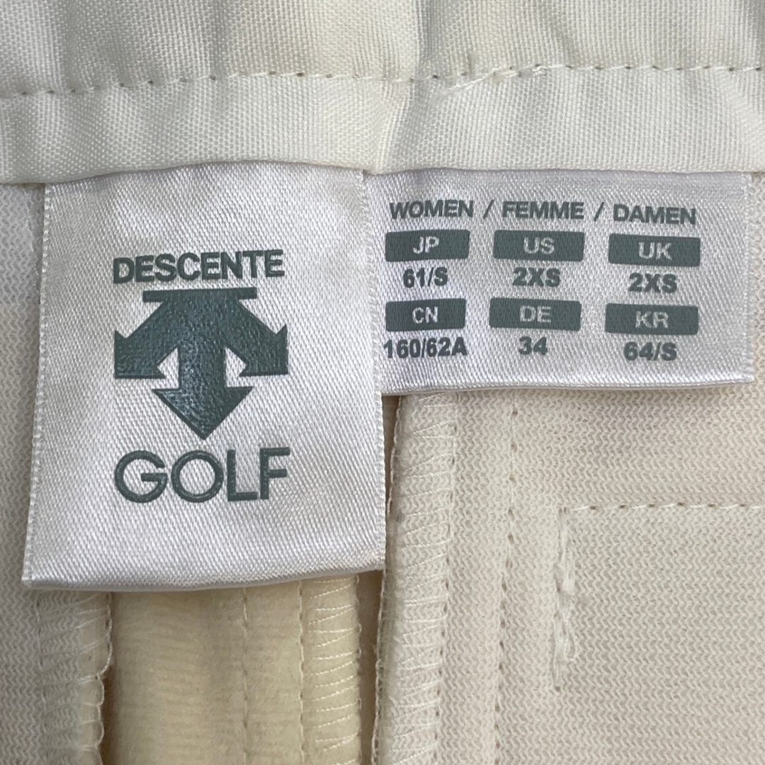 サイズ：S DESCENTE GOLF デサントゴルフ スカート ホワイト系