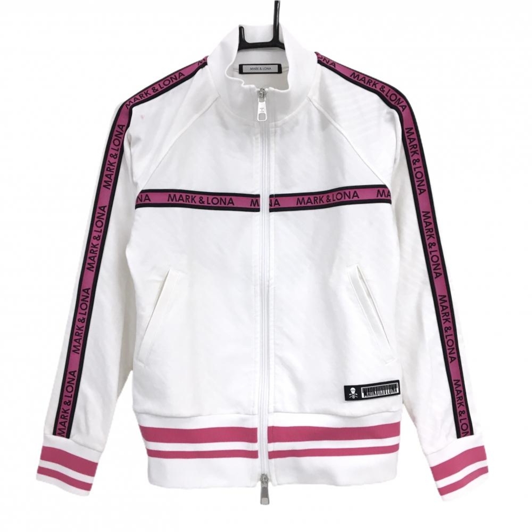 MARK&LONA - 【美品】マークアンドロナ ジャケットブルゾン 白×ピンク