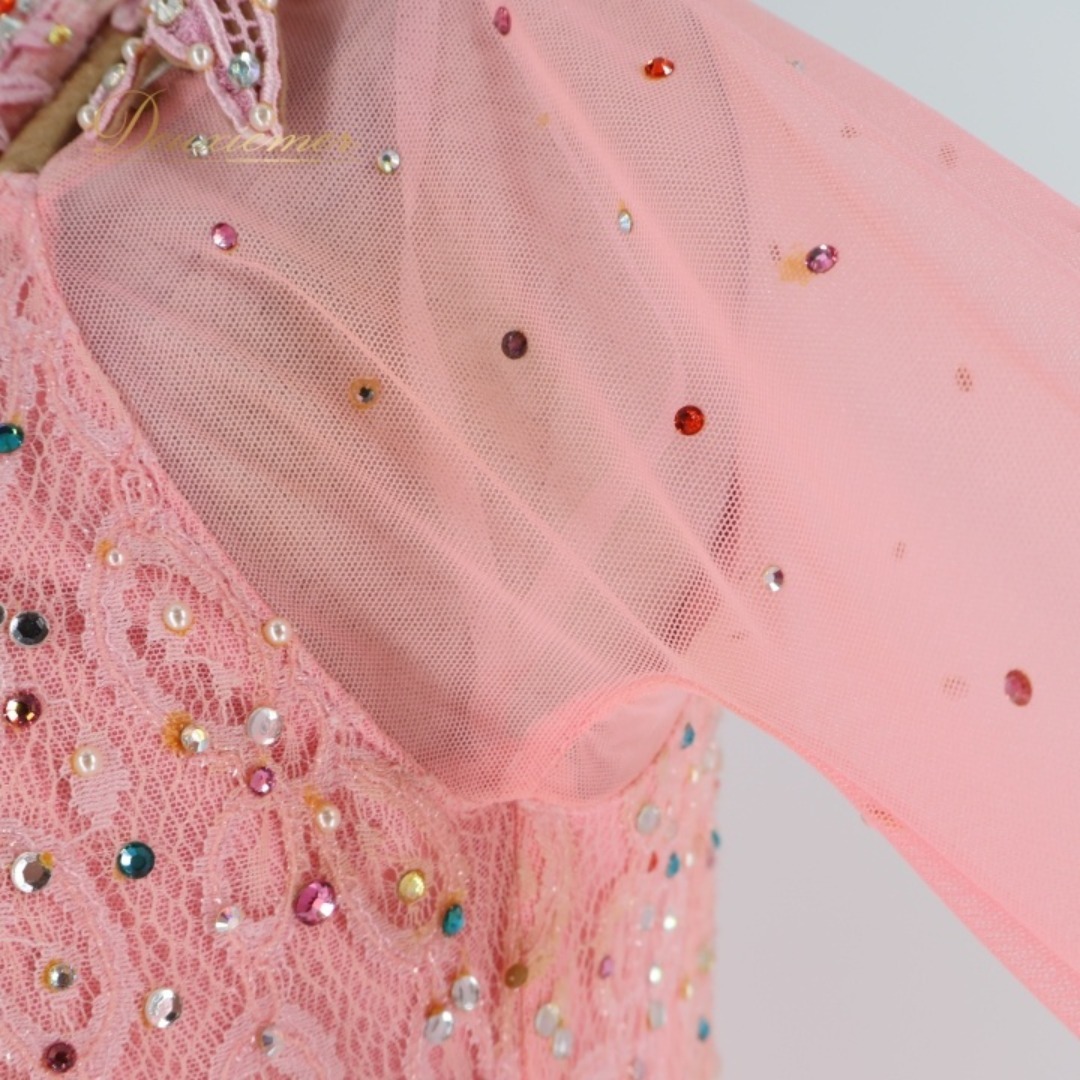 社交ダンス 衣装 スタンダードドレス ワンピース ドレス ピンク系