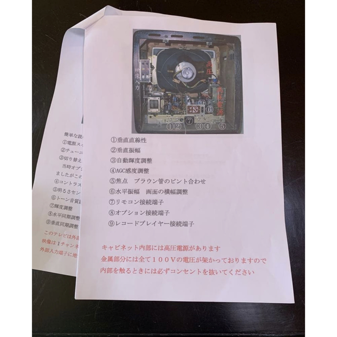 Panasonic - 整備済み(地デジ対応) ナショナル ブラウン管テレビ 白黒