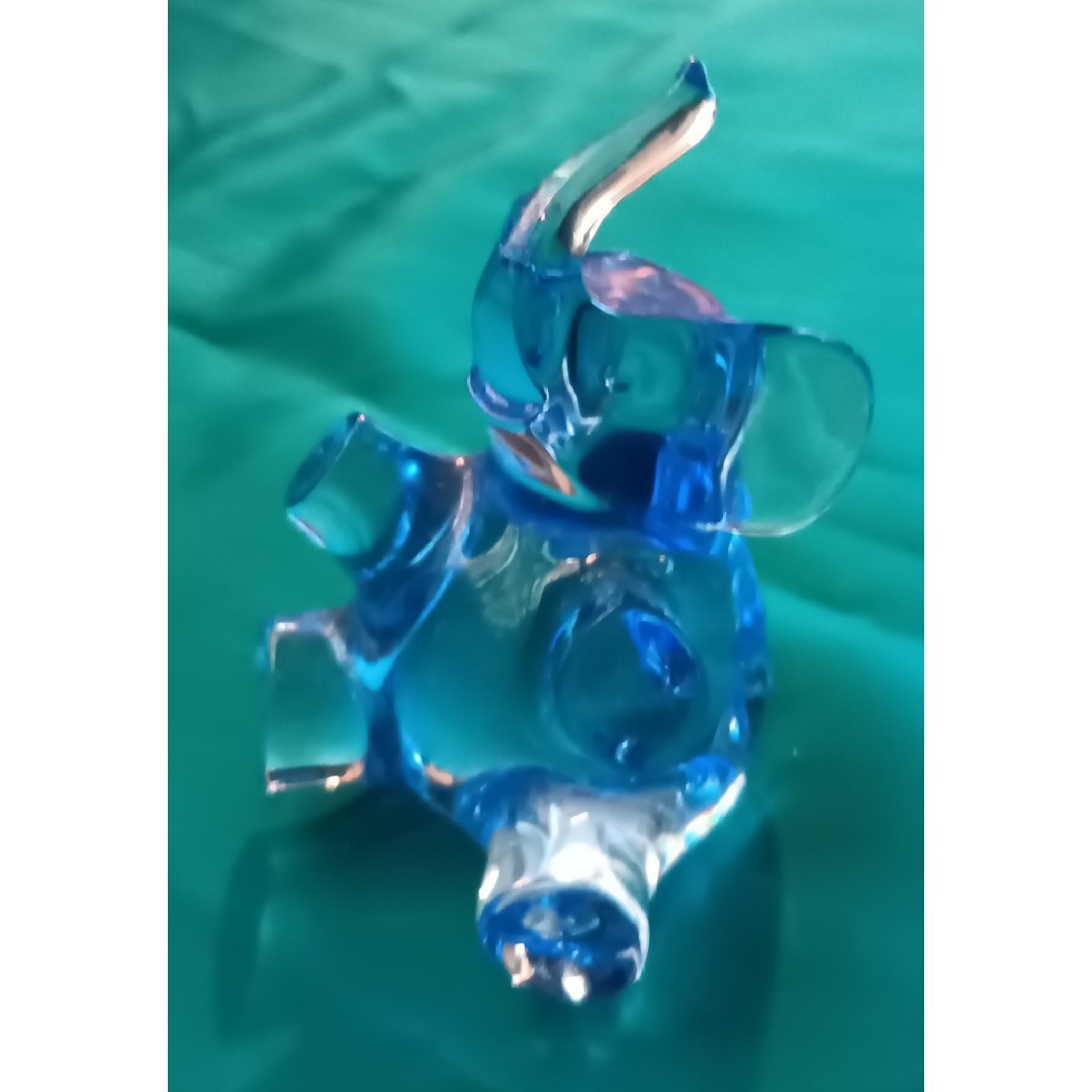 Baccarat - バカラ BACCARAT 動物シリーズ ブルーのゾウの置物の通販
