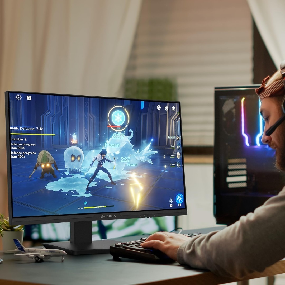 CRUA ゲーミングモニター 24.5インチ PC モニター 180Hz フルHの通販