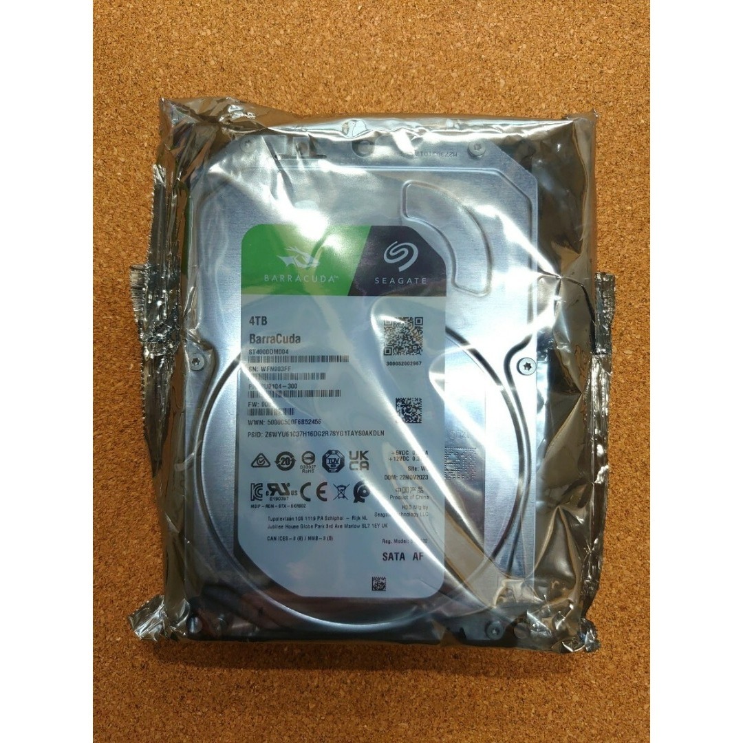 SEAGATE - Seagate3.5インチ 内蔵HDD4TB BarraCuda 匿名配送対応可の