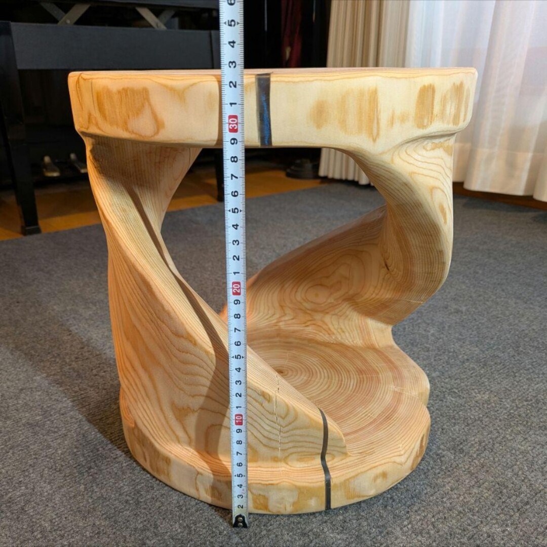 檜 切り株 丸太 椅子 スツール くり抜き レジン 高さ約32.5cmの通販 by