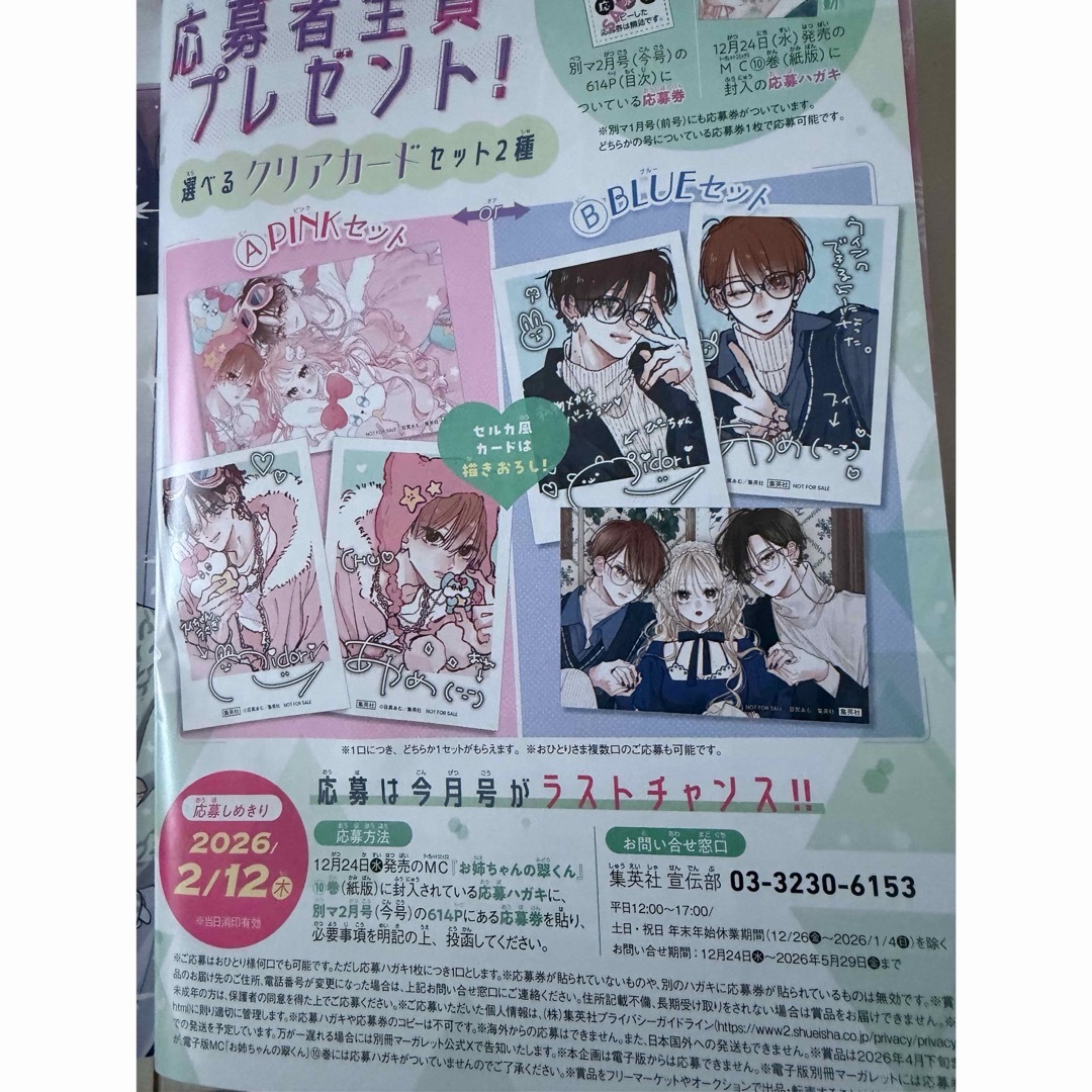 集英社 - 別冊マーガレット 2月 お姉ちゃんの翠くん応募券の通販 by