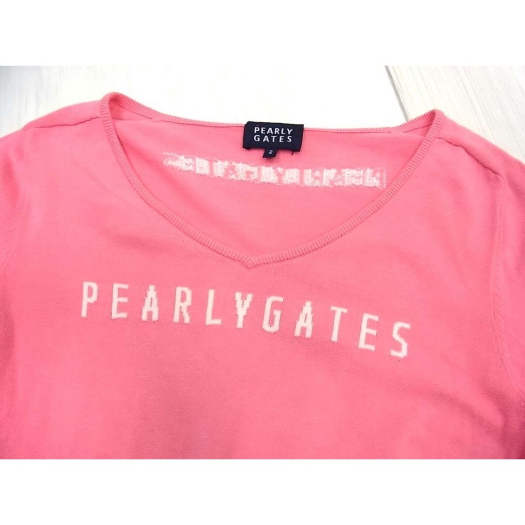 PEARLY GATES - ✈パーリーゲイツ ロゴ Vネック ニット セーター