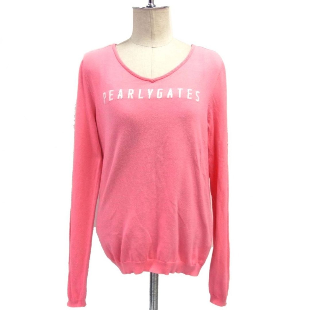 PEARLY GATES - ✈パーリーゲイツ ロゴ Vネック ニット セーター