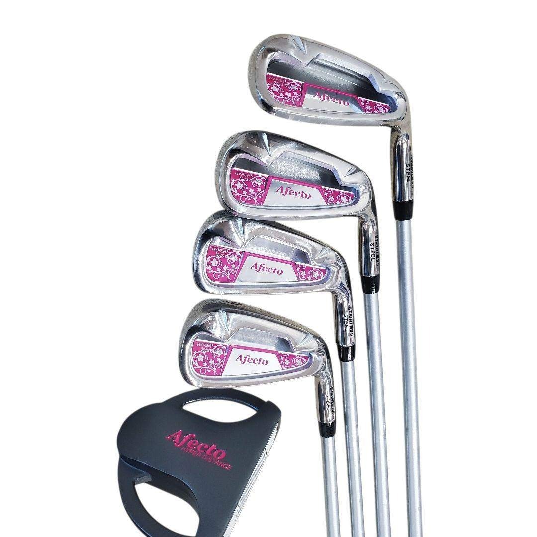 未使用に近い】Afecto レディース ゴルフ クラブ・バッグセット 8本 L