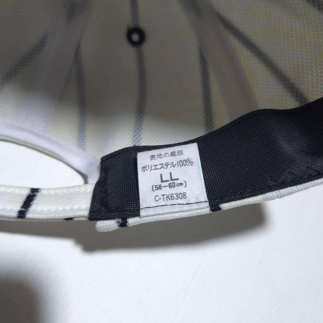 80s 阪神タイガース ストライプ ベースボールキャップ 刺繍ロゴ LLの