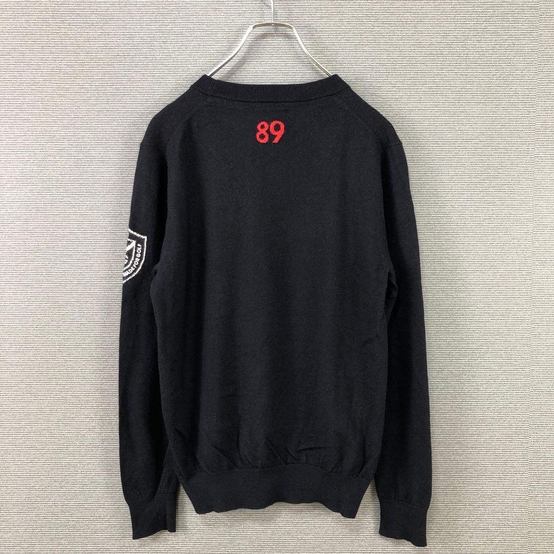 PEARLY GATES ロゴ 長袖ニット 4 ブラック PEARLY GATES ロゴ 長袖