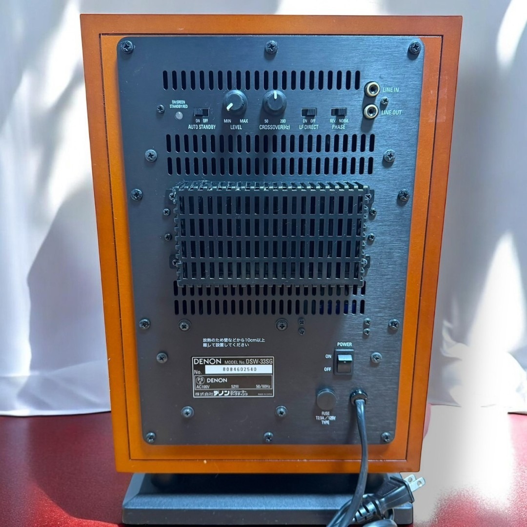 DENON - ☆良品 Denon DSW-33SG M 木目 サブウーファー サブウーハーの