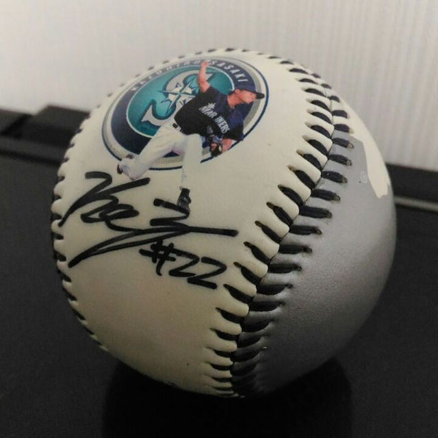 元メジャーリーガー佐々木主浩さんの直筆サイン色紙、ボールセット 元