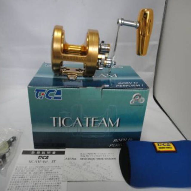 マグロ！相模湾！軽量両軸TICA TEAM(ティカ)ST16 ゴールド新品の通販