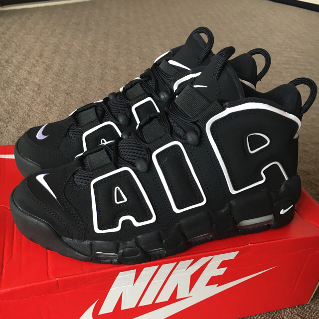 NIKE - Air More Uptempo モアテン 黒 25.5の通販 by k-tu's shop
