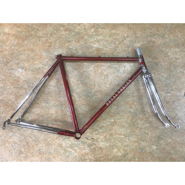 ロイヤルノートン クロモリロードフレーム ダークレッド 520mm芯