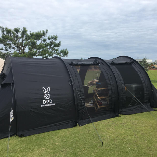 DODカマボコテント2 ブラック グランドシート テントマット セット売り