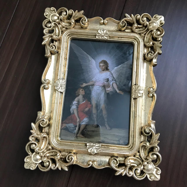 アンティーク調フレーム 額縁 ロココ調 マリア様 絵画 2個セット ZARA