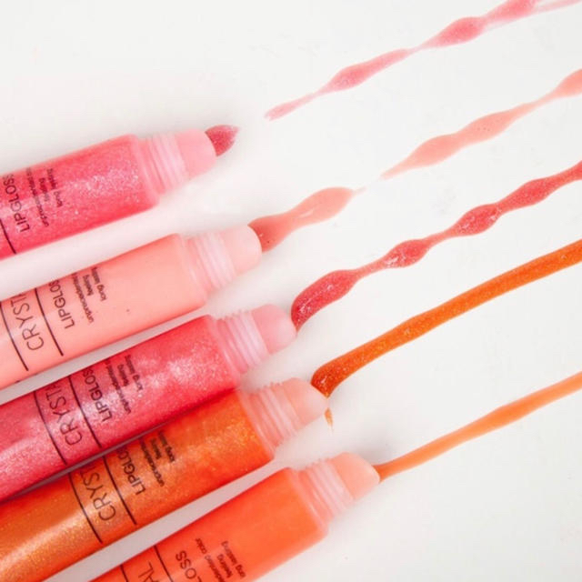 クリスタル リップグロス チューブタイプ #01 コーラルレッド ラメ