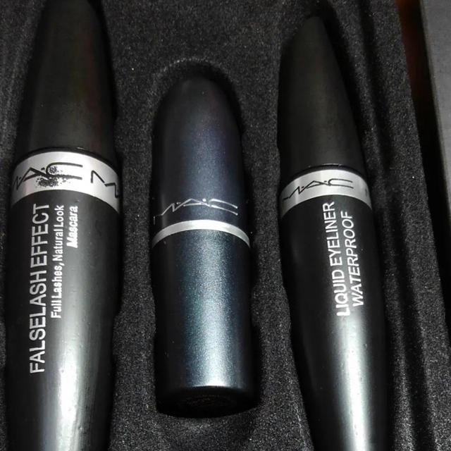 MAC - マックMAC・マスカラ・リップスティック・アイライナー3点セット