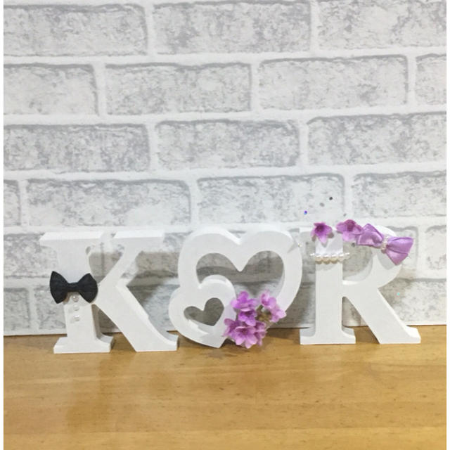 ラプンツェルカラー♡ウエディングバージョン・イニシャルオブジェ