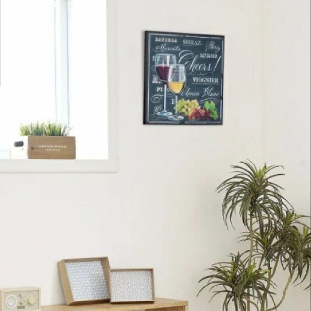 木製看板】赤ワイン 白ワインth☆1000種類れんと☆チョークアート風