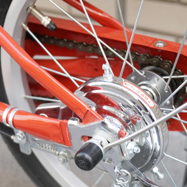 MUJI (無印良品) - 無印良品 16型幼児用自転車（赤） 押し棒•補助輪