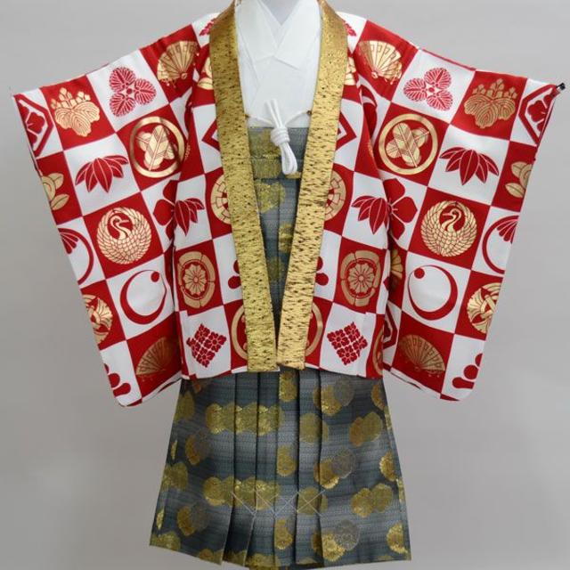 七五三 男児 五歳 羽織袴着物セット 古都小町 袴変更可能 NO16920の