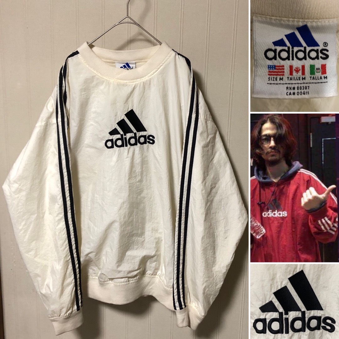 adidas - 90s adidas 常田大希 万国旗タグ プルオーバー ナイロン