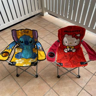 LOGOS - LOGOS ディズニー アウトドア スティッチ、キティチェア 椅子