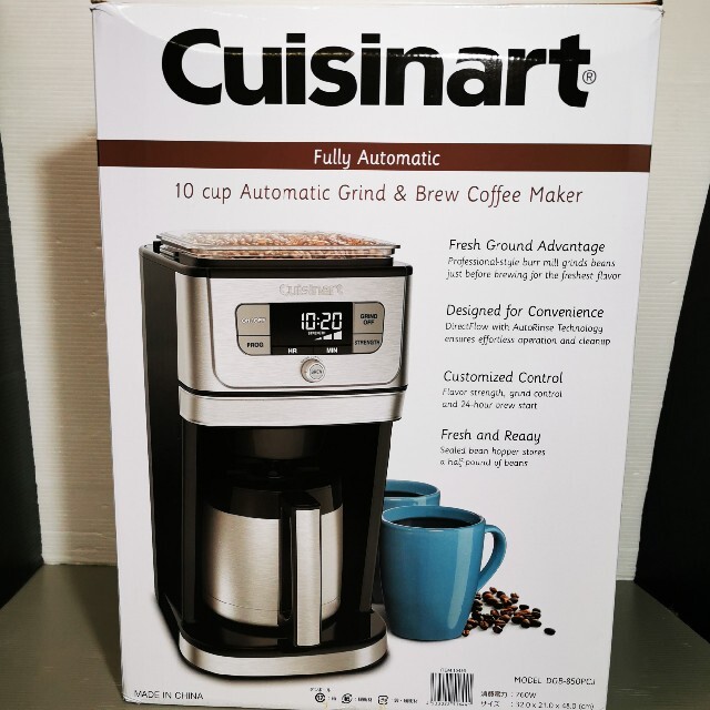 クイジナート 10カップ 全自動コーヒーメーカー DGB-850PCJ