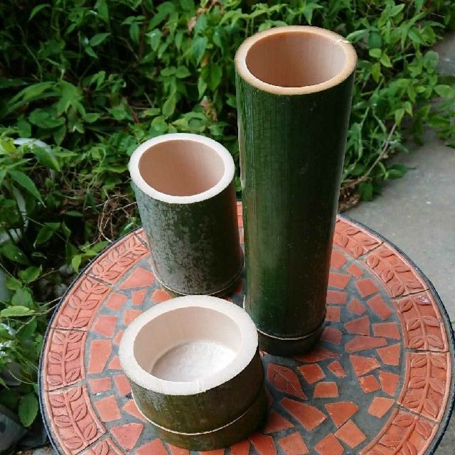 香川県産 (孟宗竹) 青竹！ 花器の通販 by 向日葵's shop｜ラクマ