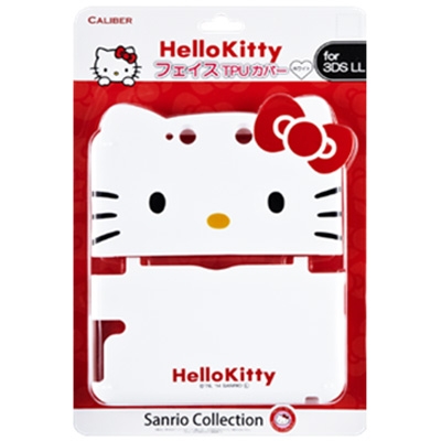ハローキティ フェイスTPUカバー ホワイト（ニンテンドー3DS LL専用