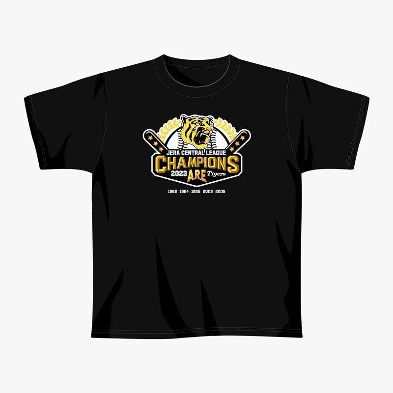 2023 JERA セ・リーグ優勝記念 Tシャツ（ブラック） : 阪神タイガース