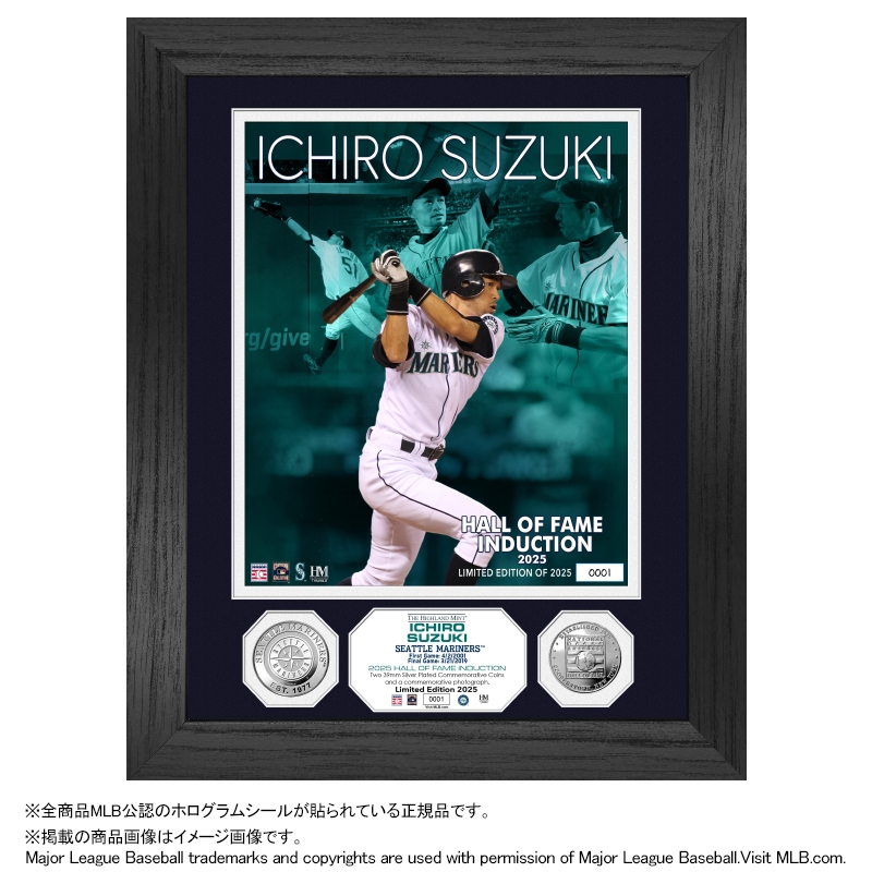イチロー MLB 殿堂入り記念 ダブルコインフォトミント : イチロー