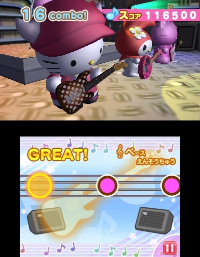 ハローキティとサンリオキャラクターズ ワールドロックツアー : Game