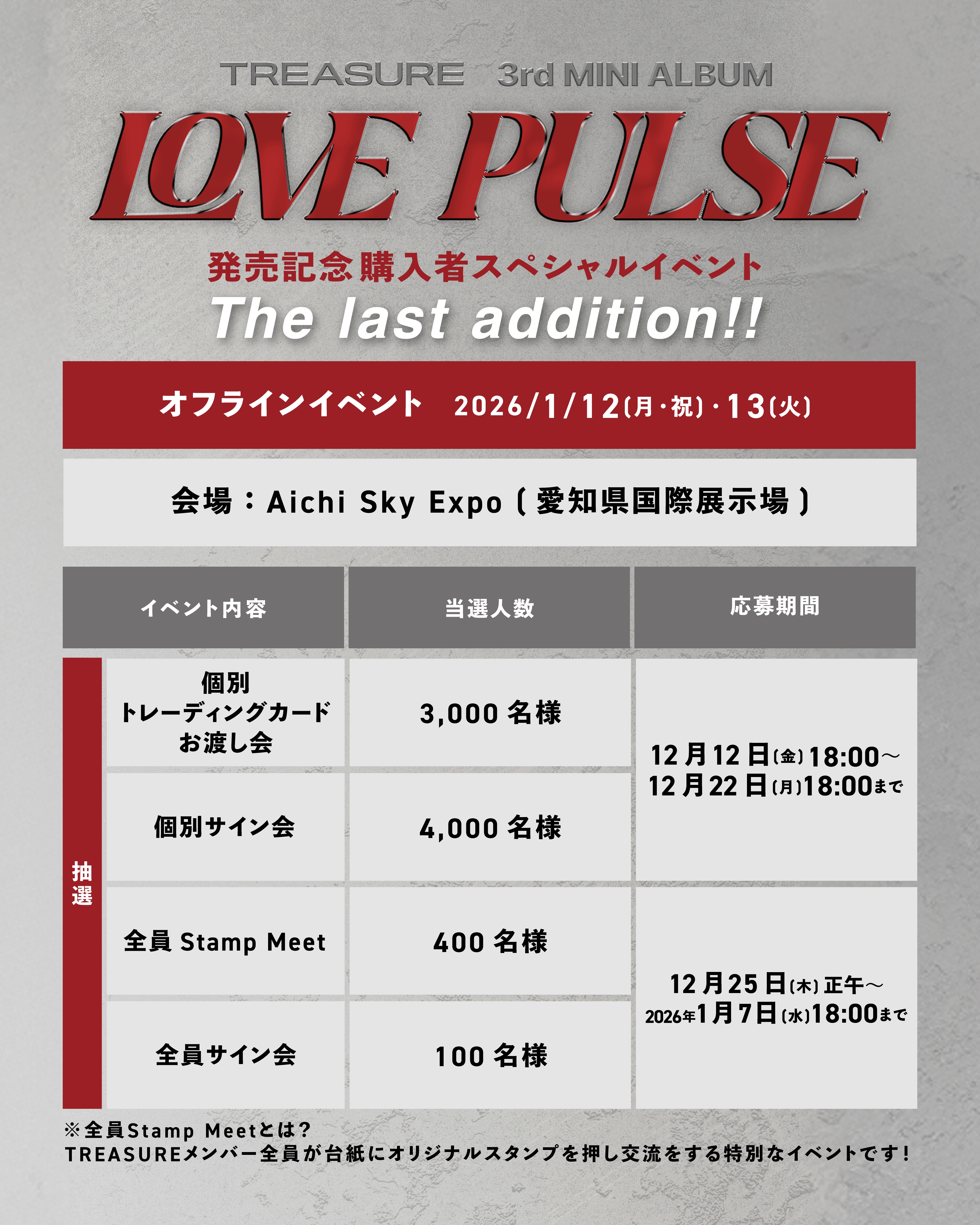 TREASURE 3rd MINI ALBUM [LOVE PULSE]」リリース記念オフライン