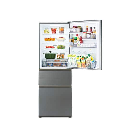 東芝 冷蔵庫 【良品】冷蔵庫 356L 右開き アッシュグレージュ GR-V36SV
