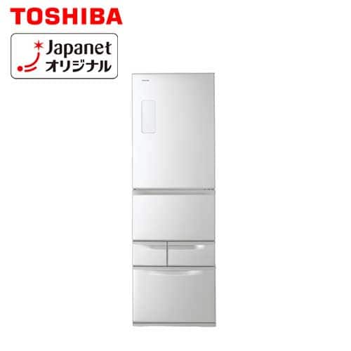東芝 冷蔵庫 【良品】冷凍冷蔵庫 410L 右開き シルバー GR-417G(S