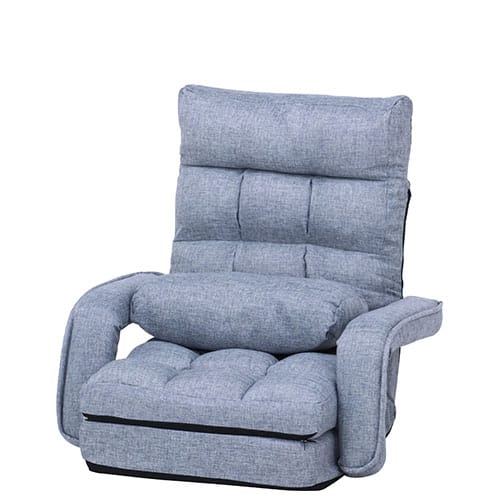 不二貿易 家具 【良品】多機能フロアチェア グレー 4WAY 通販