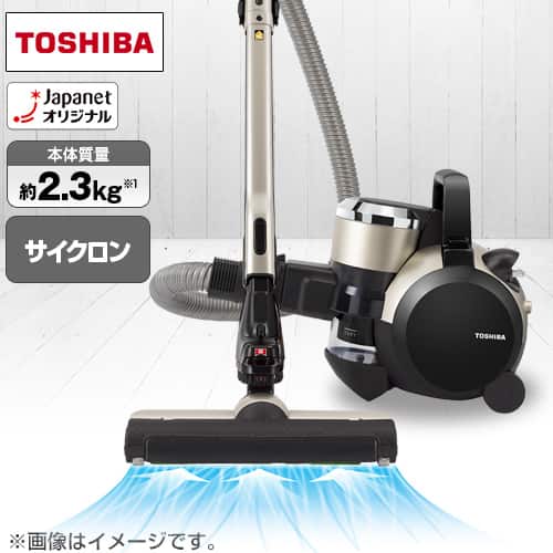 東芝 掃除機 コード付クリーナー トルネオV シャイニーレッド VC
