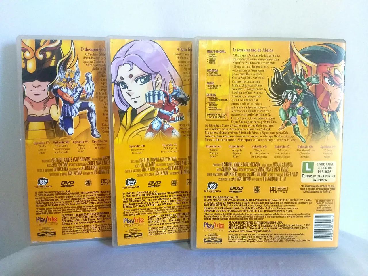 Dvd Cavaleiros do zodíaco - Box 4 Santuário O Final, original