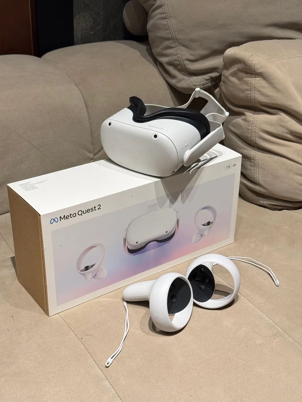 Meta Quest 2 128GB VR + Caixa - Pouquíssimo uso - Peças e