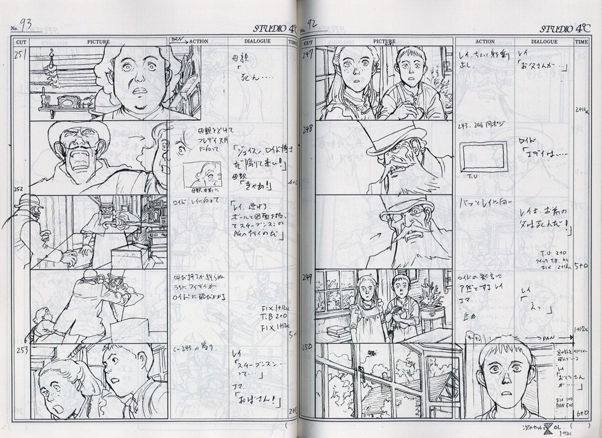 スチームボーイ絵コンテ［制作素材］