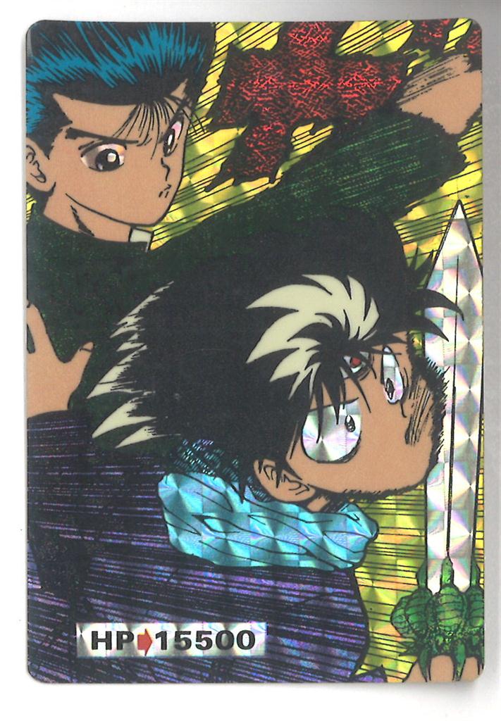アマダ 幽遊白書/PPカード 原作絵 幽助VS飛影(飛影を殴る幽助/HP15500)
