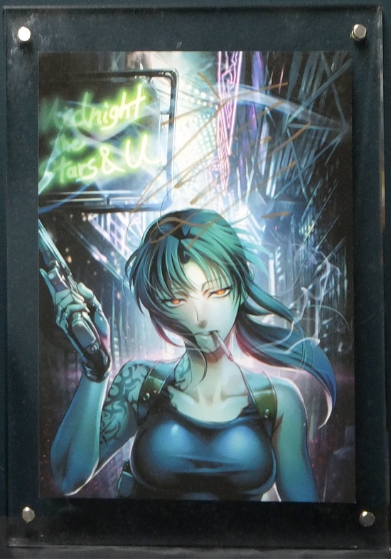 広江礼威 直筆サイン入りカラー複製イラスト「ブラック・ラグーン」