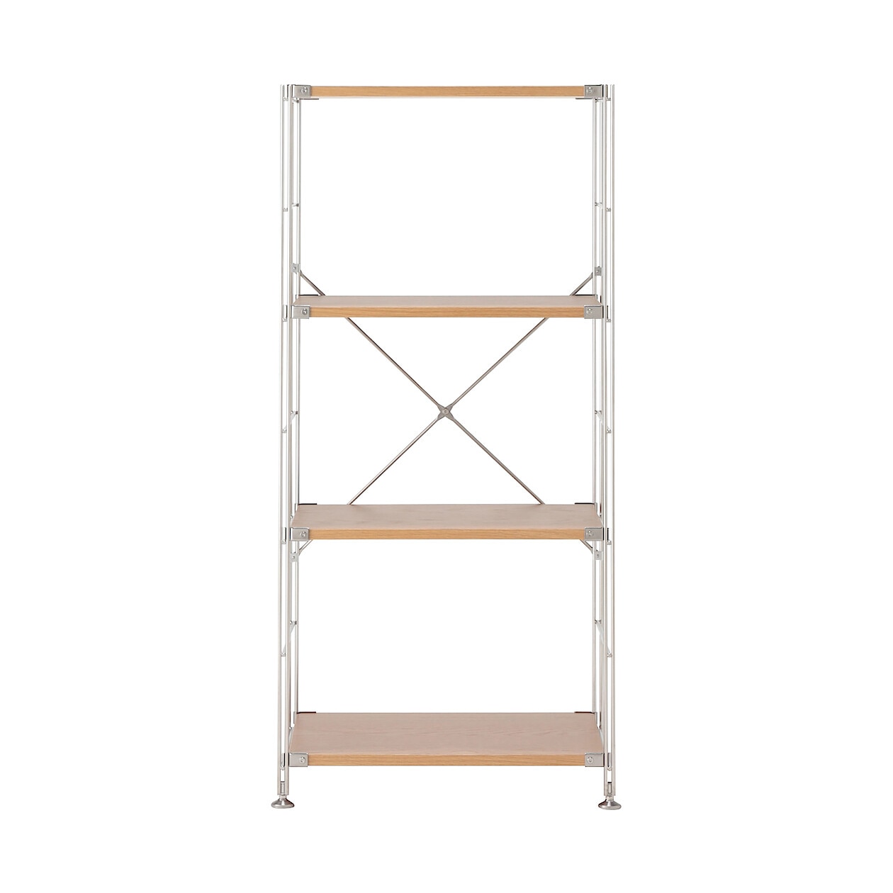 無印良品 ステンレスユニットシェルフ・オーク材棚セット・中 - 通販